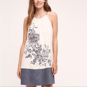 Anthropologie Floreat 2P Halter Dress Sava Silk